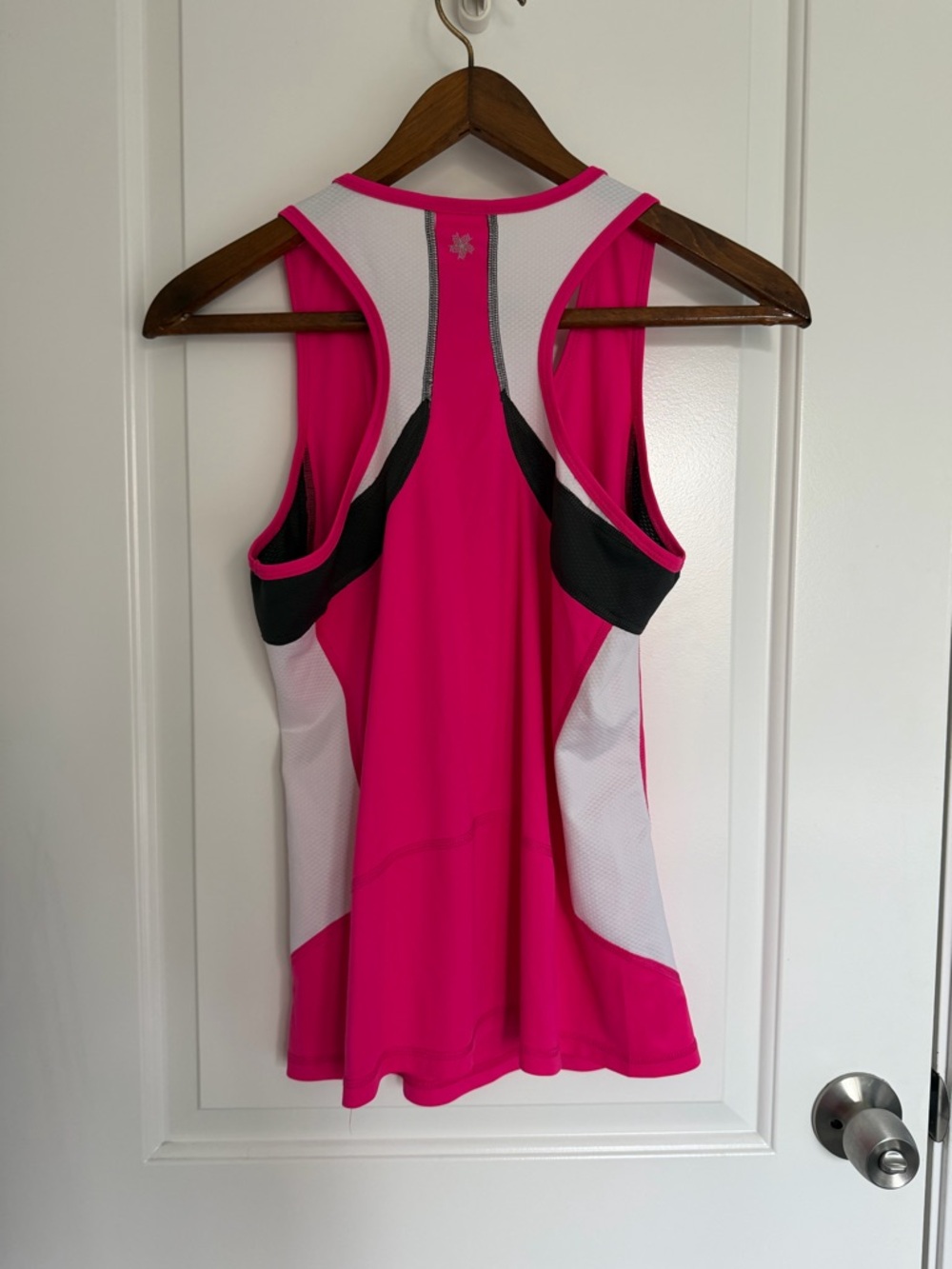 tek gear Hot Pink Performance Tank with White & Black Mesh Breathable Sides - Picture 5 of 5